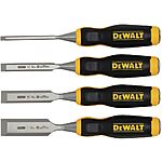4-Piece DeWalt Chrome Carbon-Steel Wood Chisel Set $20
